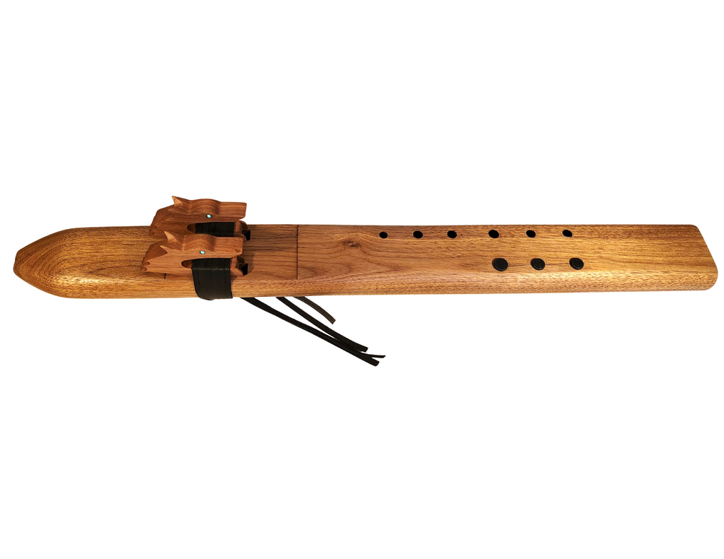 Wolf F# Minor Double Drone Native American Flute | Black Walnut Special Series | 440, 528 & 432 Hz | JD Flutes