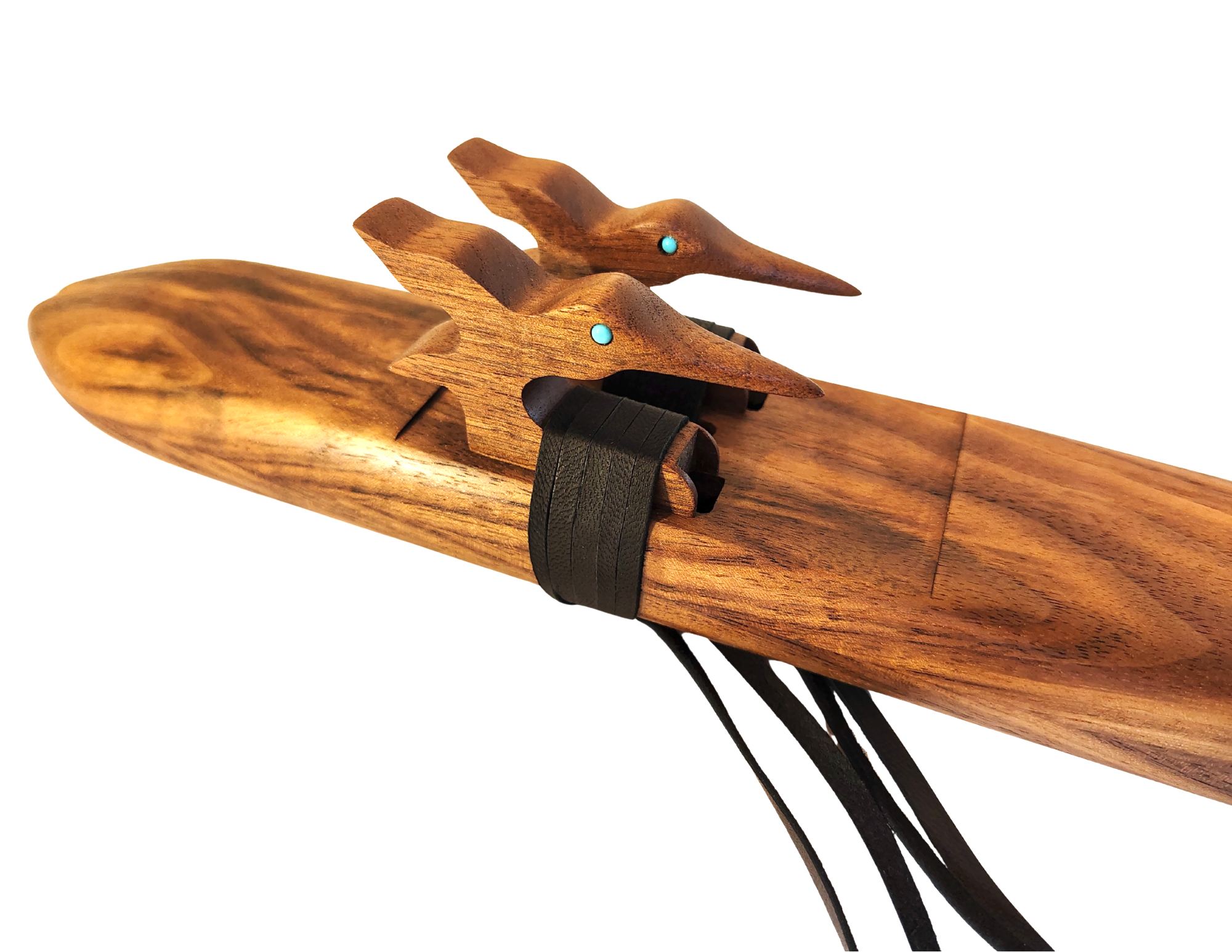 Special Series F Minor Double Drone Native American Flute – Black Walnut | 528, 440, & 432 Hz | JD Flutes