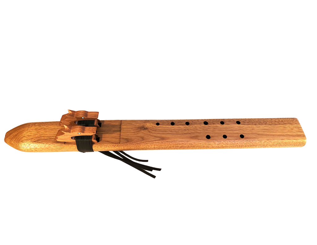 Wolf F# Minor Double Drone Native American Flute | Black Walnut Special Series | 440, 528 & 432 Hz | JD Flutes