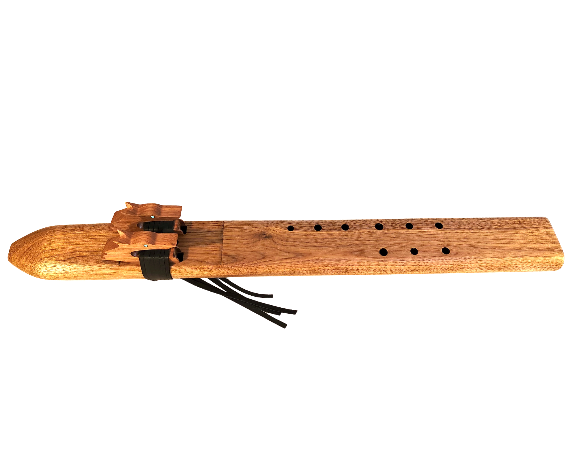 Wolf F# Minor Double Drone Native American Flute | Black Walnut Special Series | 440, 528 & 432 Hz | JD Flutes