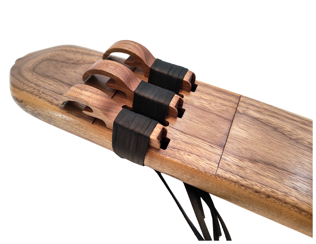 Triple Drone F# (F Sharp) Minor Native American Flute | Black Walnut | 432 Hz | JD Flutes