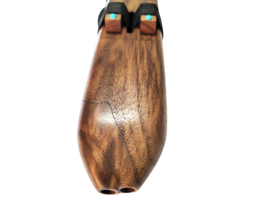 F# Minor Double Drone Native American Flute | Black Walnut Special Series | 440, 528 & 432 Hz | JD Flutes