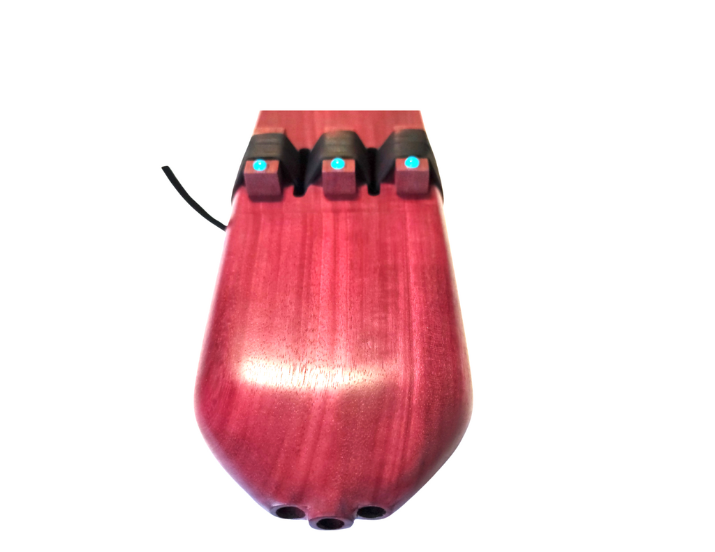 Triple Drone F# Minor Native American Flute | Purple Heart Wood | 432, 440 & 528 Hz | JD Flutes