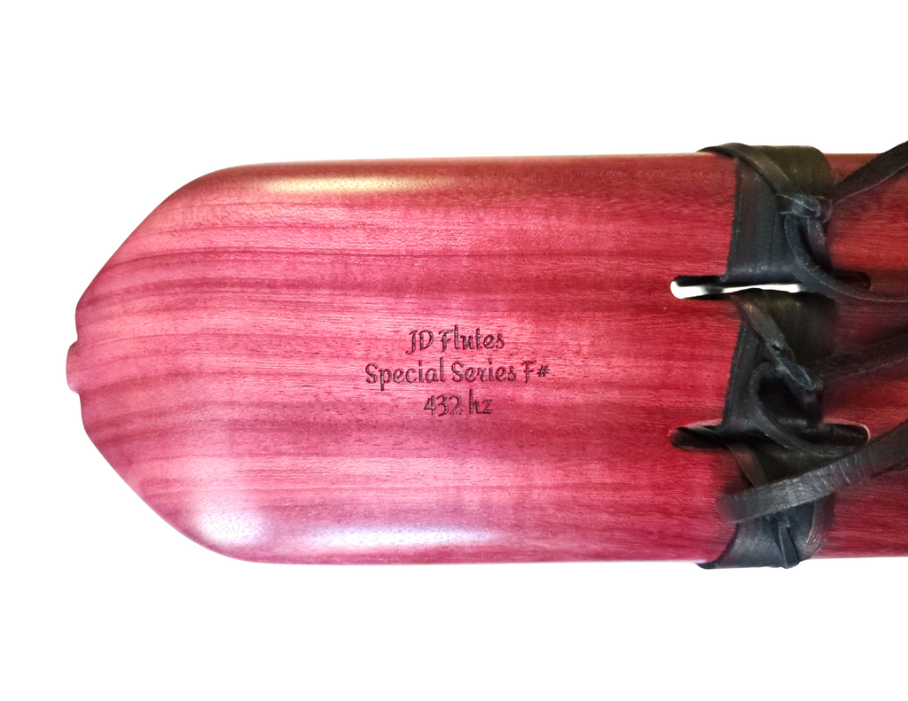 Triple Drone F# Minor Native American Flute | Purple Heart Wood | 432, 440 & 528 Hz | JD Flutes