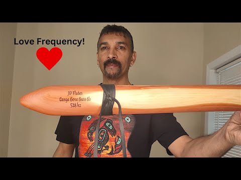 Large Bore Bass Bb (B Flat) Minor Native American Flute – 528 Hz Frequency of Love | JD Flutes